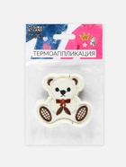 Термоаппликация «Мишка с бантиком», 5.5×6 см, бежевая - Фото 7