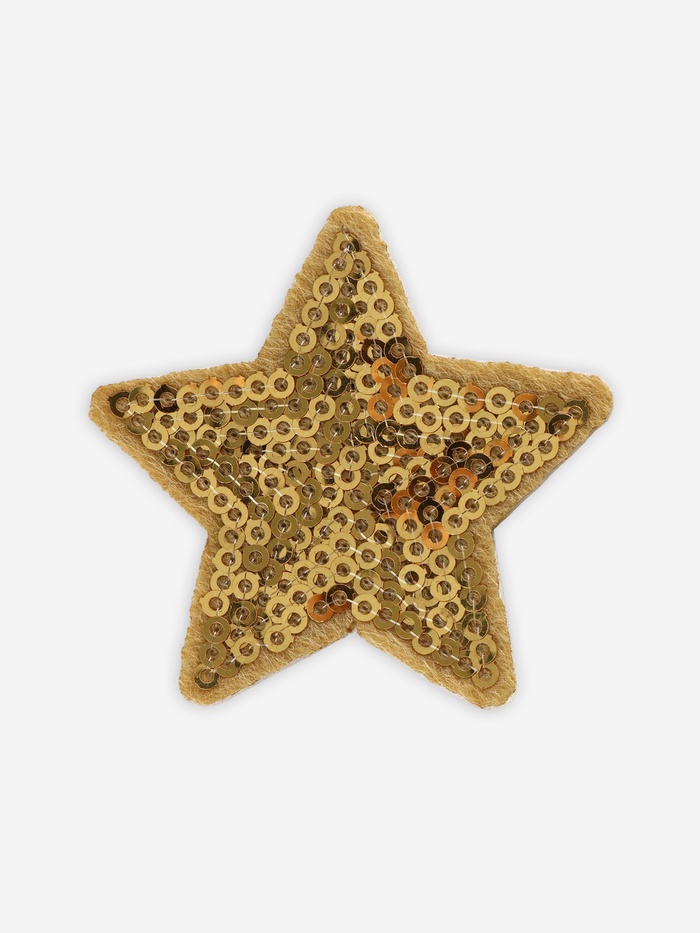Термоаппликация «Звезда», с пайетками, 5.2×5.2 см, цвет золотой