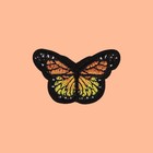 Термоаппликация «Бабочка», 4,3 × 3 см, цвет оранжевый - Фото 2