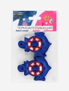 Термоаппликация «Якорь», 6×5 см, синяя 1881302 - фото 14616021