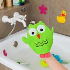 Мочалка варежка детская Доляна «Совушка», для купания, 20 см, МИКС - Фото 9