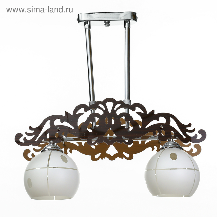 Люстра еврокаркас "Испания" 2 лампы хром - Фото 1