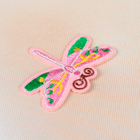 Термоаппликация "Стрекоза", 5,8*4,2см, цвет розовый - Фото 2