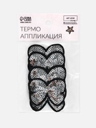 Термоаппликация «Бантик», с пайетками, 5.2×4 см, фасовка 10 шт., цвет серебряный 1881039 - фото 319815990