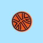 Термоаппликация «Баскетбольный мяч», d = 5,2 см, цвет оранжевый - Фото 2