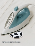 Термоаппликация «Футбольный мячик», d=5.1 см, белая, чёрная - Фото 2