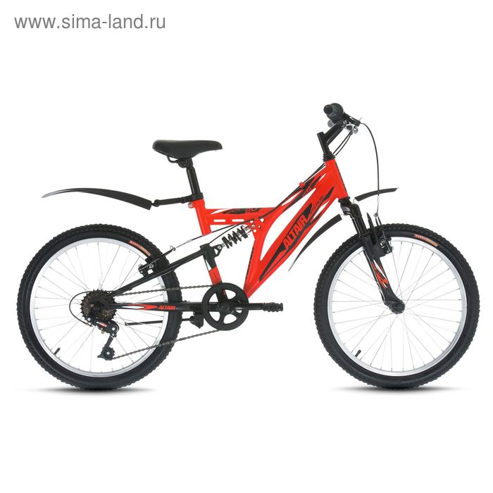 Велосипед 20" Altair MTB FS 20, 2017, цвет оранжевый/чёрный, размер 13" - Фото 1