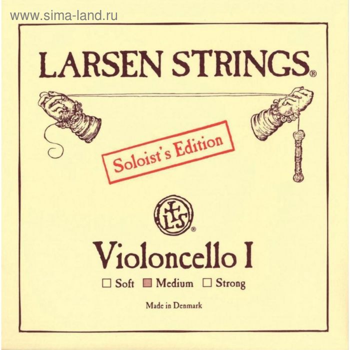 Струна А для виолончели (хромированная сталь, для солистов) 4/4 LARSEN Medium - Фото 1
