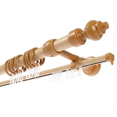 Карниз 200 см с U-шиной d=2.8 см, светлый дуб