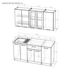 Кухонный гарнитур «Светлана стандарт», 1600×1570 мм, цвет ясень шимо светлый/венге - Фото 3