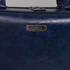 Сумка женская на молнии, 1 отдел, наружный карман, длинный ремень, цвет синий - Фото 4