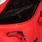 Сумка женская на молнии, 1 отдел, 4 наружных кармана, длинный ремень, цвет красный - Фото 5