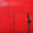 Сумка женская на молнии, 1 отдел, 3 наружных кармана, длинный ремень, цвет красный - Фото 4