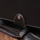 Сумка мужская, 2 отдела, наружный карман, регулируемый ремень, цвет чёрный - Фото 3