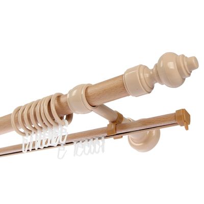 Карниз с U-шиной, 240 см, d=2.8 см, бук