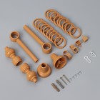 Карниз двухрядный, 180 см, d=2,8 см, бук - Фото 3