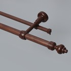 Карниз двухрядный 200 см, d=2.8 см, орех - Фото 2