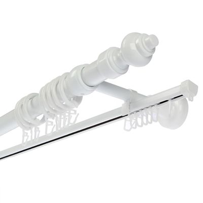 Карниз с U-шиной, 360 см, d=2.8 см, цвет белый