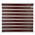 Штора-ролет «День и Ночь», размер 200×160 см, цвет шоколад - Фото 1