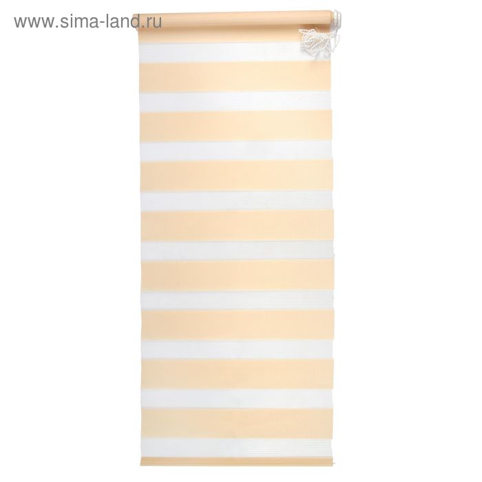 Штора-ролет, «День и Ночь», 50×160 см, цвет персик - Фото 1