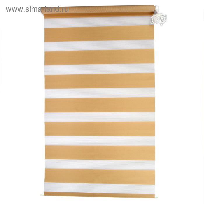 Штора-ролет «День и Ночь», размер 160×160 см, цвет кофе с молоком