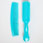 Расчёска детская + массажная щётка для волос, от 0 мес., цвета МИКС - Фото 4