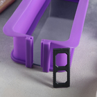 Форма силиконовая для выпечки со стеклянным дном «Прямоугольник», 28,7×13,3 см, цвет МИКС - Фото 3