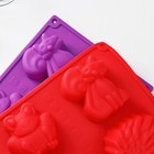 Форма для выпечки Доляна «Животные. Зоопарк», силикон, 29×17×3 см, 6 ячеек (7,5×5,5 см), цвет оранжевый - Фото 8