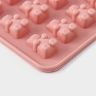 Форма для мармелада Доляна «Сладкие мишки», силикон, 18,8×13,8 см, 50 ячеек (1,8×1,1 см), цвет МИКС - фото 4569592