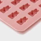 Форма для мармелада Доляна «Сладкие мишки», силикон, 18,8×13,8 см, 50 ячеек (1,8×1,1 см), цвет МИКС - фото 4569593
