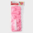 Форма для леденцов новогодняя Доляна «Звездочёт», силикон, 9.5×24×1 см, 6 ячеек (4.2×3.8 см), с палочками, МИКС - Фото 7