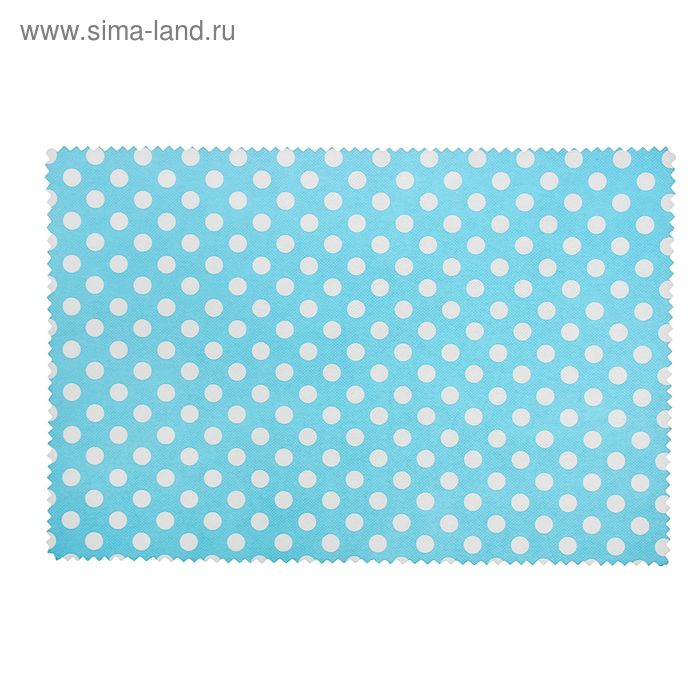 Салфетка сервировочная на стол «Горошек», 41×28 см, цвет голубой - Фото 1