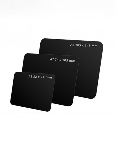 Ценник для надписей меловым маркером, A8, 7.4×0.1×5.2 см, чёрный, ПВХ
