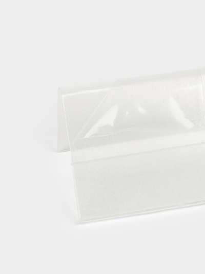 Ценникодержатель горизонтальный, 4×3 см, ПЭТ 0.5 мм, прозрачный