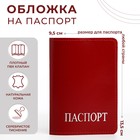 Обложка для паспорта, цвет красный - фото 8537655