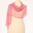 Шарф текстильный женский C1105 цвет розовый, р-р 28х130 см - Фото 1