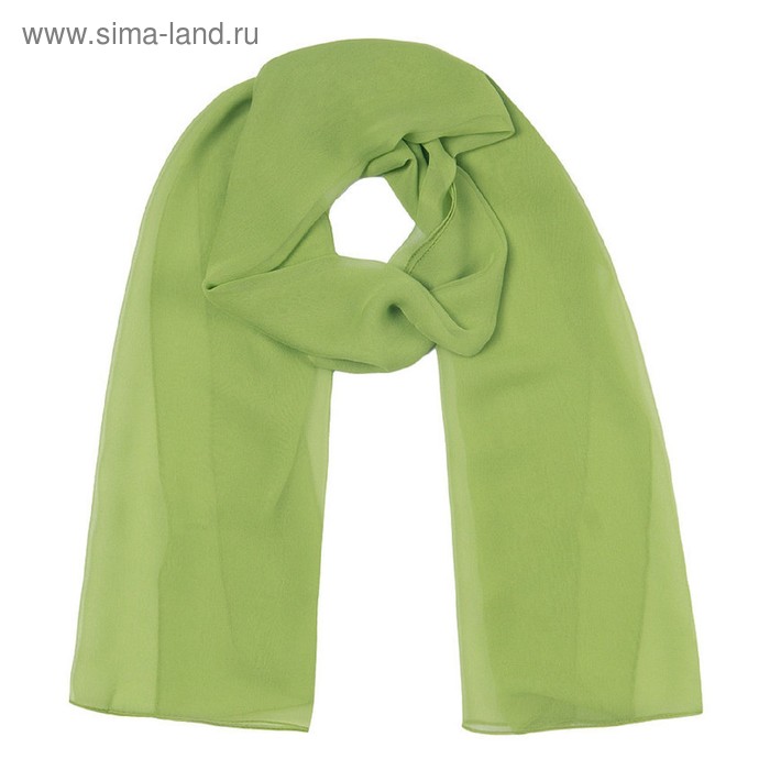 Шарф текстильный женский C1105 цвет зелёный, р-р 28х130 см - Фото 1