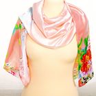 Шарф  текстильный женский S1636 цвет розовый, р-р 50х160 см - Фото 2