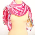 Шарф  текстильный женский S1636 цвет розовый, р-р 50х160 см - Фото 2