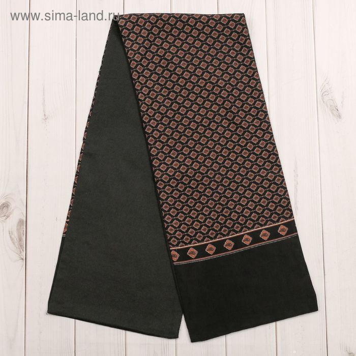 Шарф текстильный мужской 274 цвет чёрный, р-р 29х127 см - Фото 1