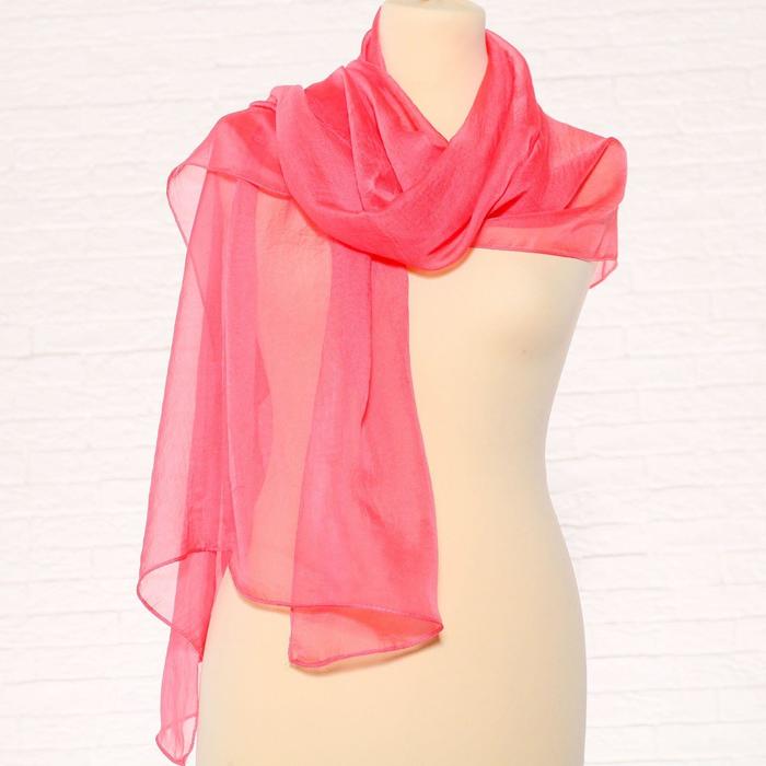Палантин текстильный женский PC3475 цвет розовый, р-р 70х175 см - Фото 1