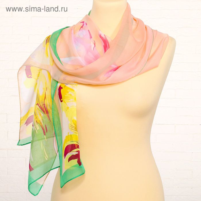 Шарф текстильный женский S1641 цвет разноцветный, р-р 50х160 см - Фото 1