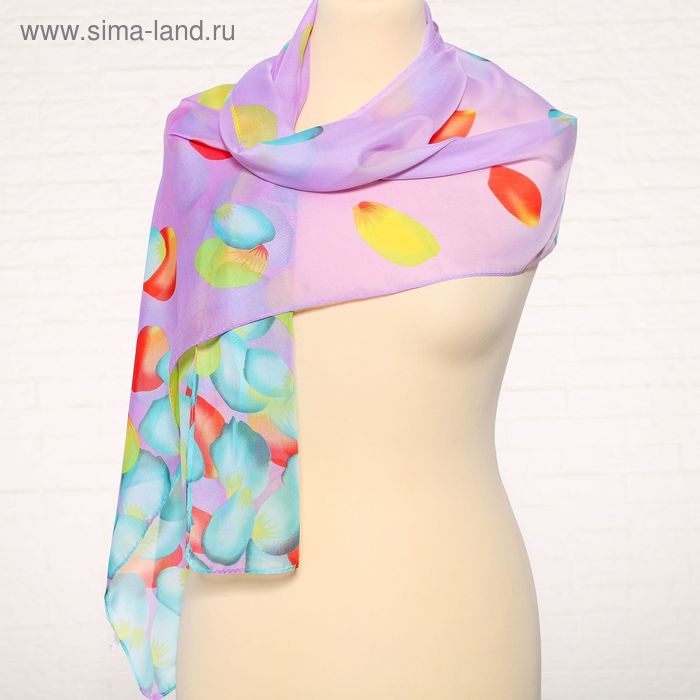 Шарф текстильный женский S1641 цвет разноцветный, р-р 50х160 см - Фото 1