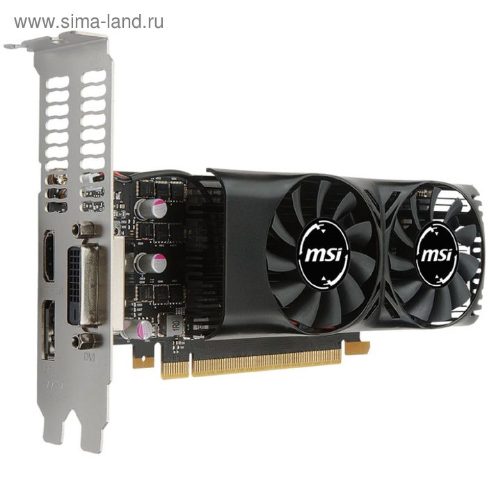 Видеокарта MSI GeForce GTX 1050 (2GT LP) 2G,128bit,GDDR5,1354/7008,DVI,HDMI,DP - Фото 1