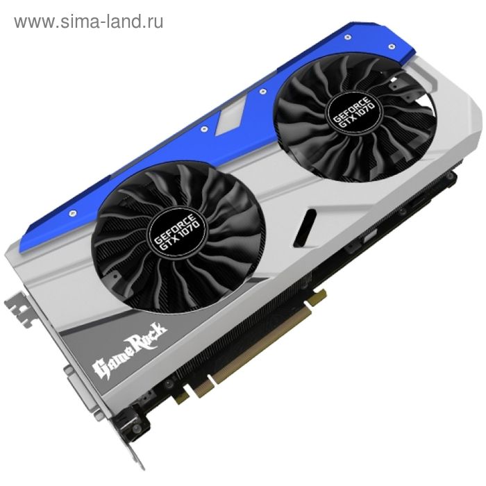 Видеокарта Palit GeForce GTX 1070 GameRock 8G,256bit,GDDR5,1556/8000,Ret - Фото 1