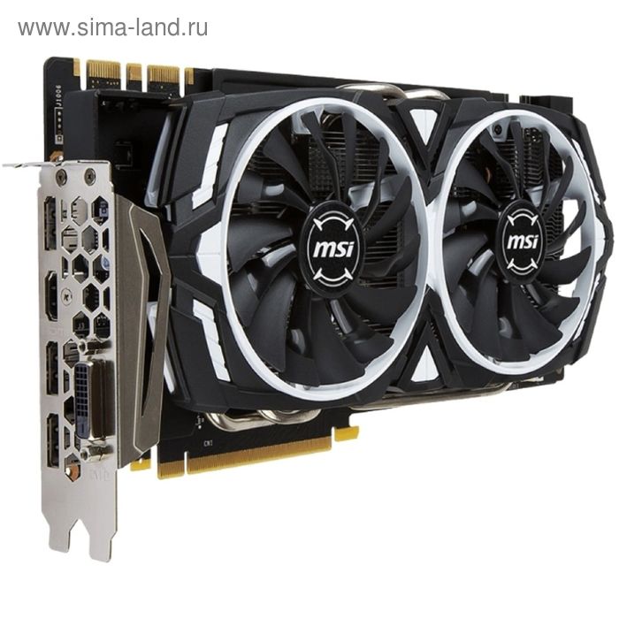 Видеокарта MSI GeForce GTX 1070 ARMOR OC 8G,256bit,GDDR5,1556/8008,DVI,HDMI,DP - Фото 1