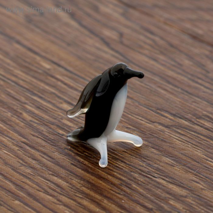 Сувенир стекло микро "Пингвин" 2,1х1,7х1,2 см - Фото 1