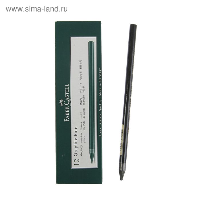 Карандаш чернографитный (цельнографитовый) Faber-Castell PITT® Graphite Pure 2900, 9B - Фото 1