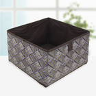 Короб стеллажный для хранения «Клетка», 29×29×18 см, цвет серо-коричневый - Фото 1