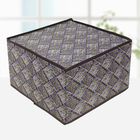 Короб стеллажный для хранения «Клетка», 29×29×18 см, цвет серо-коричневый - Фото 2